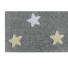 Dywan bawełniany Lorena Canals TRICOLOR STARS szary 160 x 120 cm
