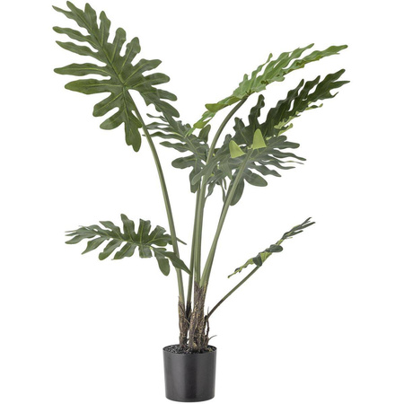 Philodendron Plant, Green, Artificial Flowers