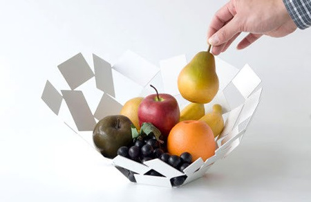 Koszyk ze stali Alessi Stanza Dello Scirocco średni biały