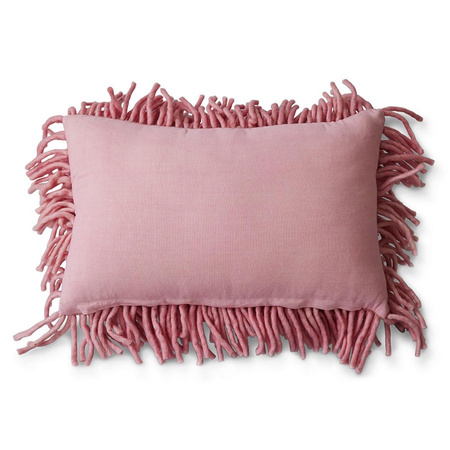 Rugged woolen cushion pink (70x45cm)
