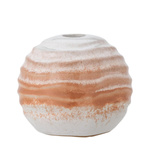 Paula Candle Holder, Orange, Stoneware
