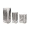 Set of 3 HÜBSCH CLEAR transparent vases