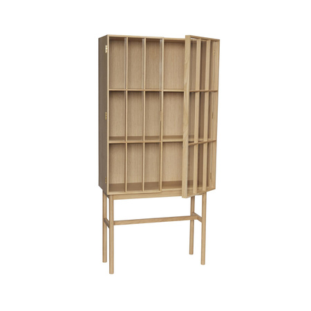 Szafka wysoka Hübsch SHOJI transparentno naturalna