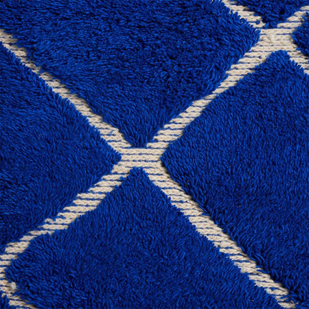 Hand knotted woolen rug cobalt (200x300)