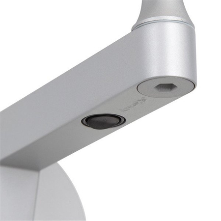 Lampa ścienna Artemide Melampo srebrna z włącznikiem