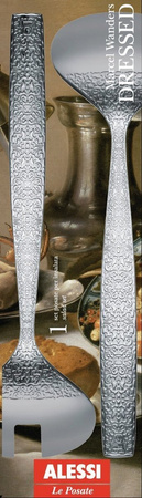 ALESSI Dressed silver salad cutlery