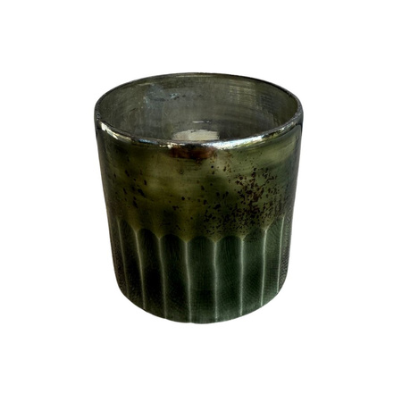 Jana Votive, Green, Glass