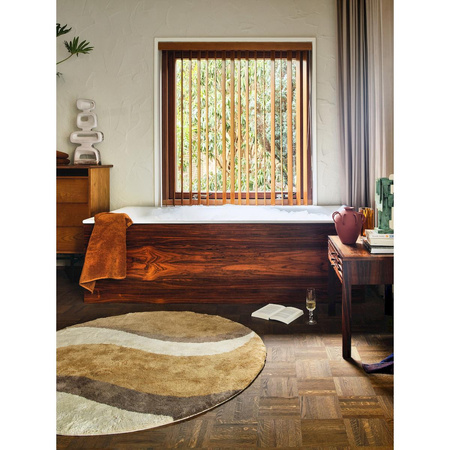 Bath mat natural waves (120x120cm)