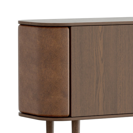 UMAGE TREASURES 3-door chest of drawers, dark oak, eco-leather