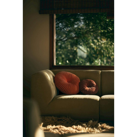 Round ripple cushion sienna (50x50cm)