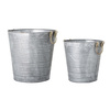 Evar Flowerpot, Grey, Galvanized iron
