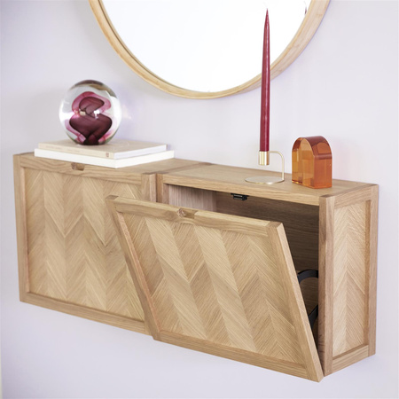 Shoe cabinet HÜBSCH HERRINGBONE natural