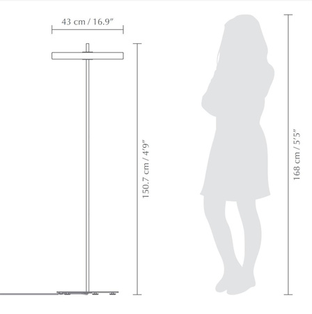 Lampa podłogowa UMAGE ASTERIA FLOOR szara