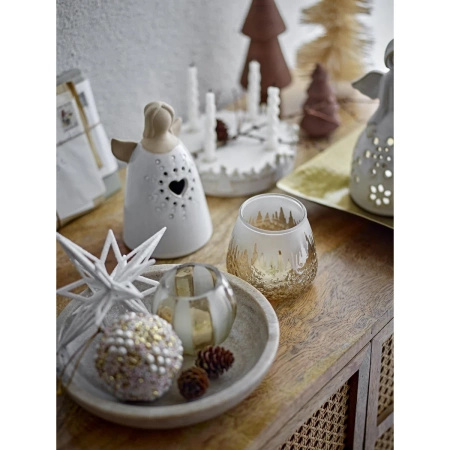 Ruth Deco w/Light, White, Stoneware