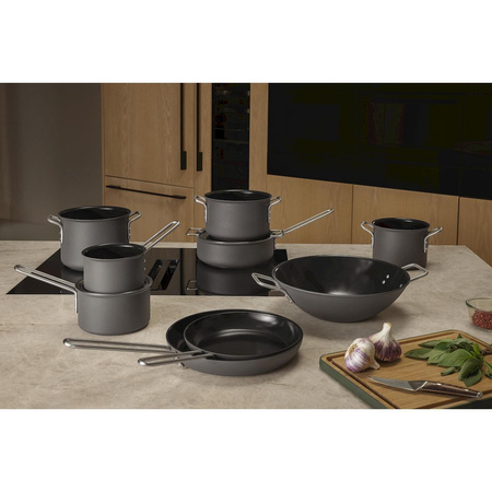 Garnek z powłoką ceramiczną Slip-Let® Eva Trio GREY LINE szary 3.8 l