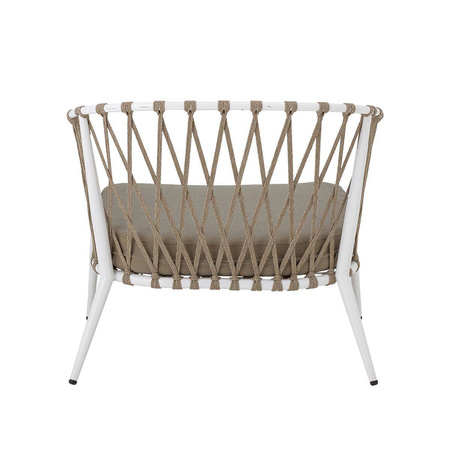 Cia Lounge Chair, White, Metal