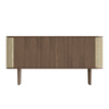 UMAGE TREASURES 3-door chest of drawers, dark oak, Viennese wickerwork