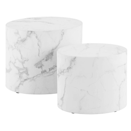 Coffee Table FERN Unique white marble Carrara