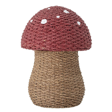 Corintha Basket w/Lid, Red, Seagrass