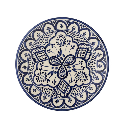 Karlie Plate, Blue, Stoneware