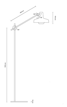 Floor lamp Arigato Palace Group white