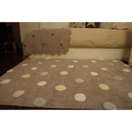 Dywan bawełniany Lorena Canals TOPOS TRICOLOR szary 160 x 120 cm
