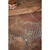 Metal wire bar stool silver