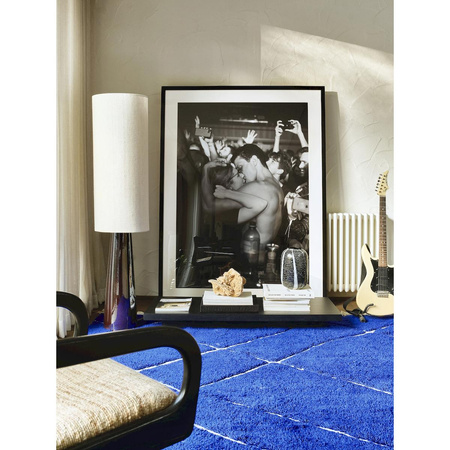 Hand knotted woolen rug cobalt (200x300)