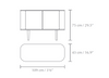 UMAGE TREASURES 2-door chest of drawers, oak eco-leather