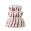 Gabin Candle Holder, Purple, Stoneware