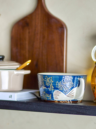 Hezha Bowl, Blue, Stoneware