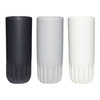 Set of 3 HÜBSCH BLACK multi-colored vases