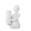 Medea Candle Holder, White, Polyresin