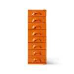 Chest of 8 drawers, tangerine