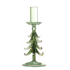 Brant Candle Holder, Green, Glass