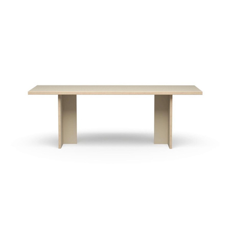 Dining table, cream, rectangular 220cm