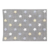 Dywan bawełniany Lorena Canals TRICOLOR STARS szary 160 x 120 cm