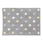 Dywan bawełniany Lorena Canals TRICOLOR STARS szary 160 x 120 cm