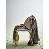 Lazzario Throw, Blue, Recycled Cotton