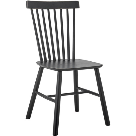 Mill Dining Chair, Black, Rubberwood