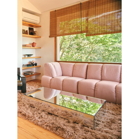 Mirror block coffee table clear (120x80cm)