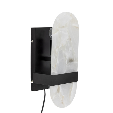Taco Wall Lamp, Black, Alabaster