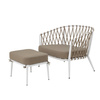 Cia Lounge Chair, White, Metal