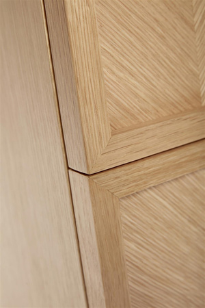 Stolik nocny Hübsch HERRINGBONE naturalny