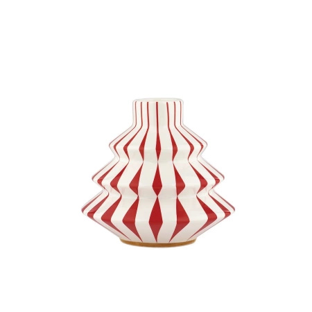 ALESSI Candlestick in porcelain. Hand-decorated.
