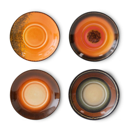 70s ceramics: saucers roasts (set of 4)