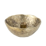 Nataline Candle Holder, Gold, Aluminum