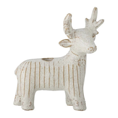 Elef Candle Holder, White, Stoneware