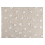 Dywan bawełniany Lorena Canals POLKA DOTS beżowy 160 x 120 cm