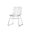 Metalowy fotel druciany HKLIVING WIRE srebrny